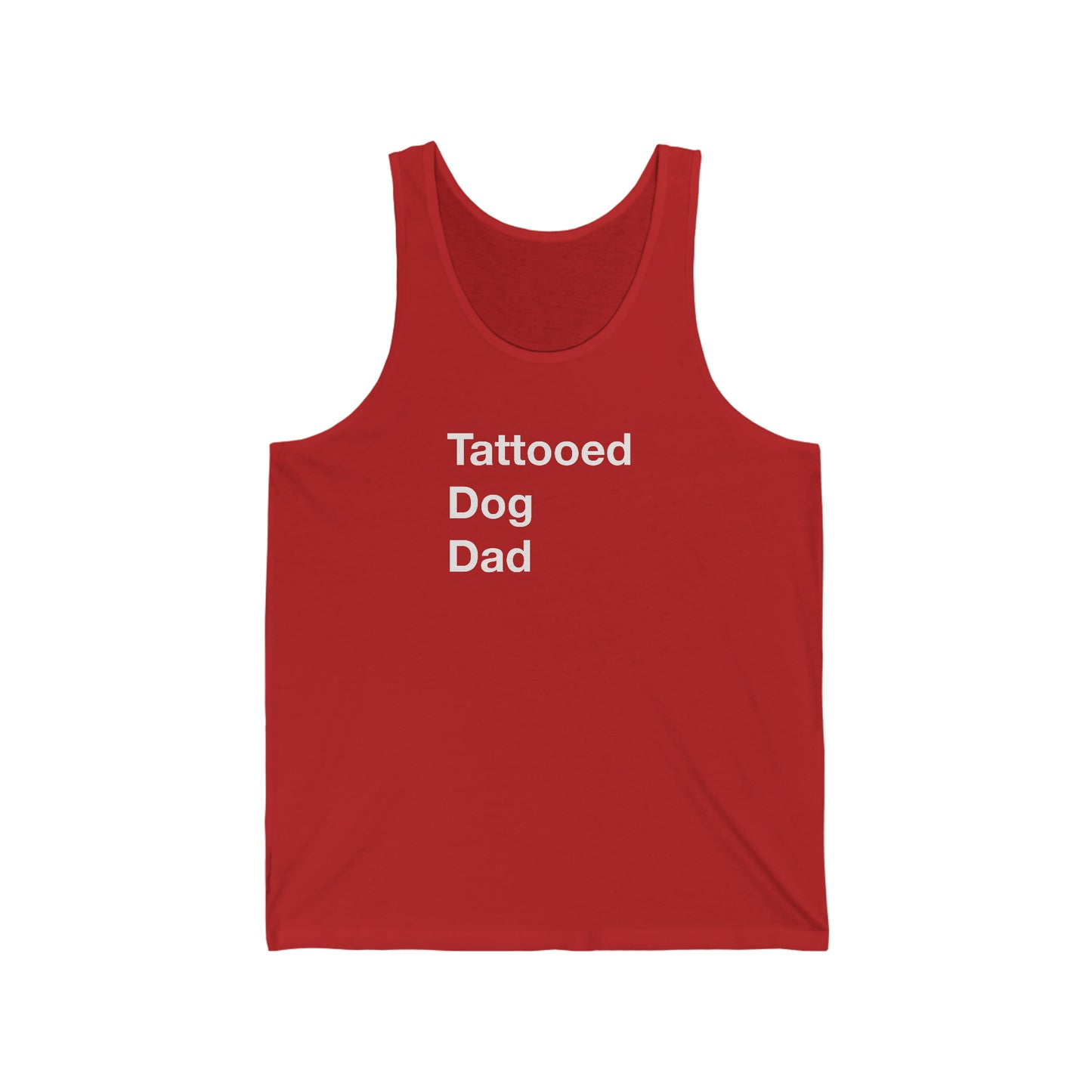 Tattooed Dog Dad Jersey Tank