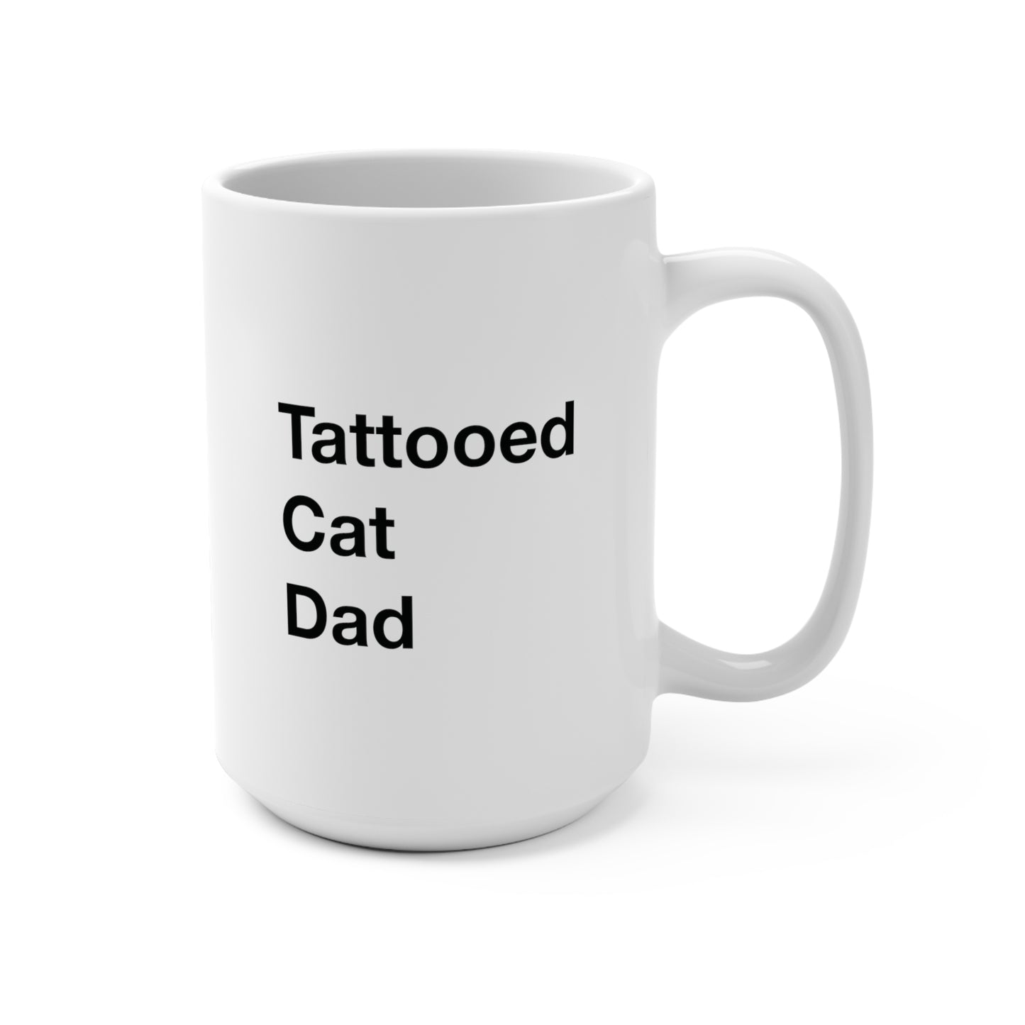 Tattooed Cat Dad Mug 15oz